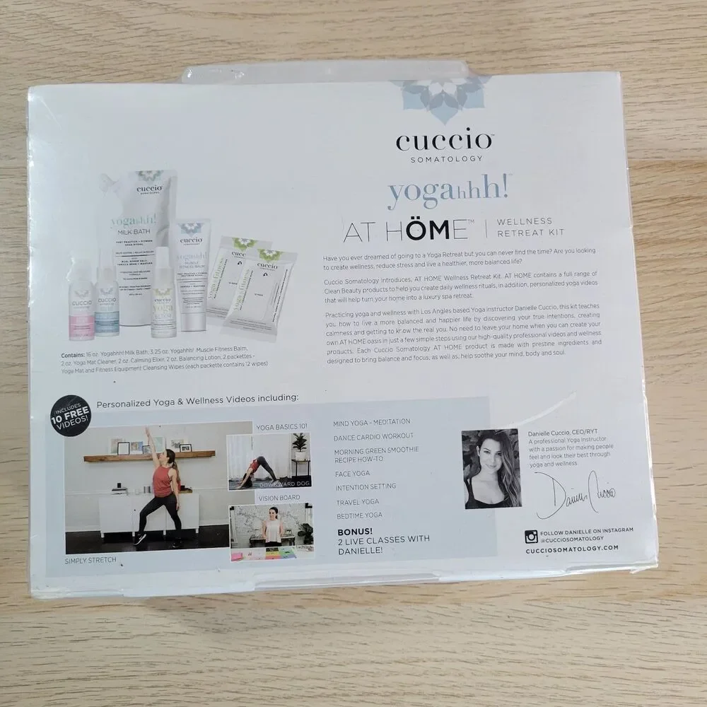Cuccio Somatology At Home YOGAHHH Retreat Kit Milk Bath Balm Mist Yoga Video NEW